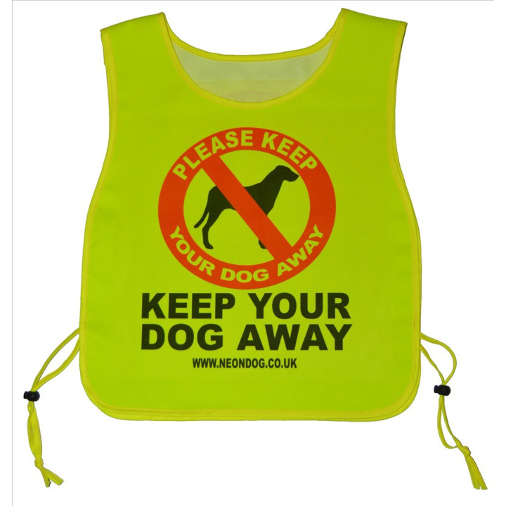 Keep Your Dog Away - Fluorescent Neon Yellow Tabbard