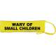 WARY OF SMALL CHILDREN - Fluorescent Neon Yellow Dog Lead Slip