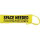 Space Needed - recovering from surgery - Fluorescent Neon Yellow Dog Lead Slip