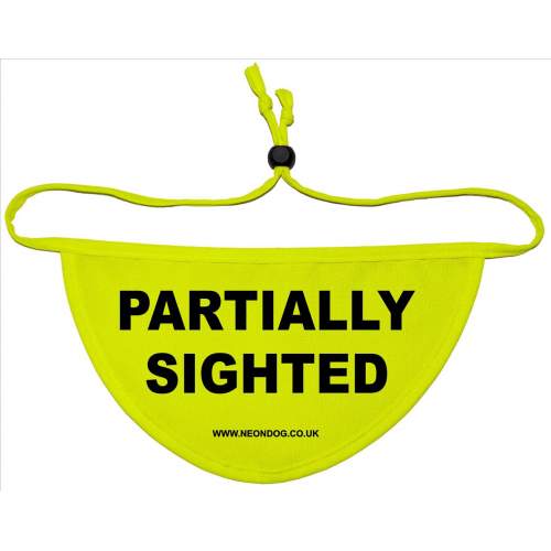 partially sighted- Fluorescent Neon Yellow Dog Bandana