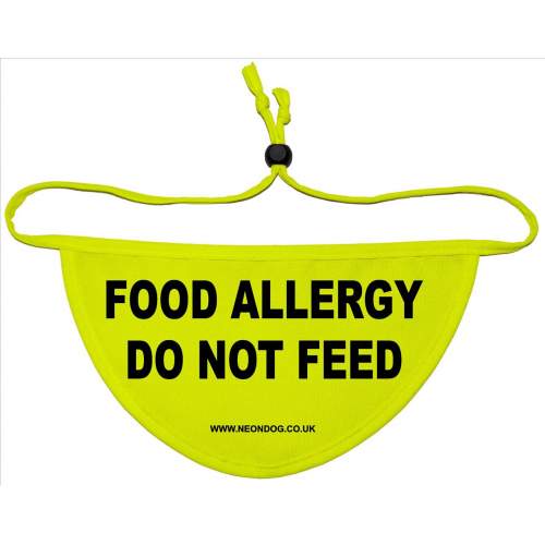 Food Allergy - Do Not Feed - Fluorescent Neon Yellow Dog Bandana
