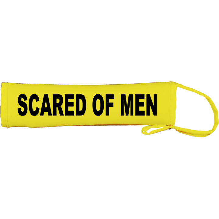 Scared Of Men  - Fluorescent Neon Yellow Dog Lead Slip