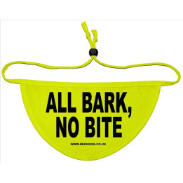 All Bark, No Bite - Fluorescent Neon Yellow Dog Bandana