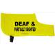 DEAF & PARTIALLY SIGHTED - Fluorescent Neon Yellow Dog Coat Jacket