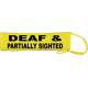 DEAF & PARTIALLY SIGHTED - Fluorescent Neon Yellow Dog Lead Slip