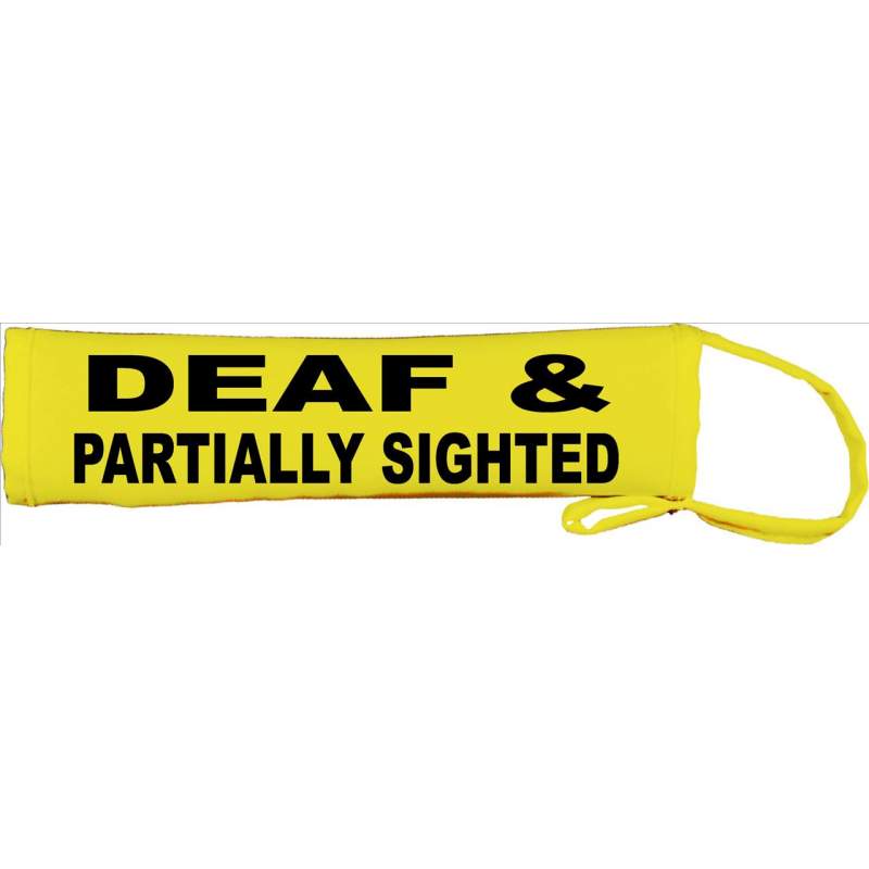 DEAF & PARTIALLY SIGHTED - Fluorescent Neon Yellow Dog Lead Slip