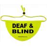 DEAF & BLIND- Fluorescent Neon Yellow Dog Bandana