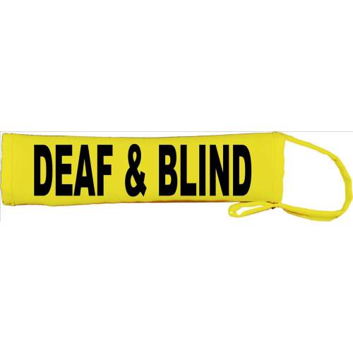 DEAF & BLIND - Fluorescent Neon Yellow Dog Lead Slip