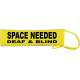 SPACE NEEDED DEAF AND BLIND - Fluorescent Neon Yellow Dog Lead Slip