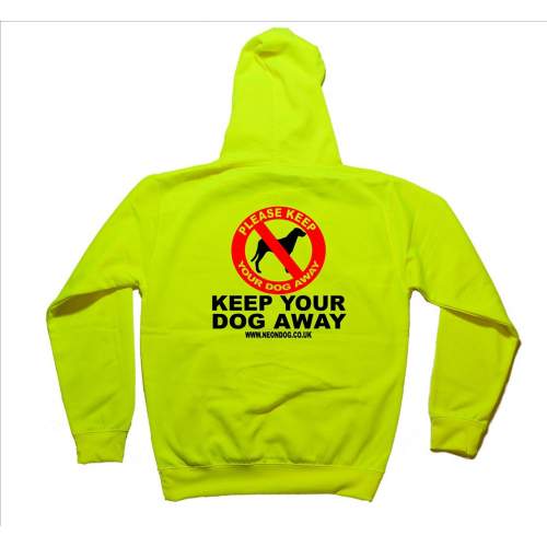 Keep Your Dog Away - Fluorescent Neon Yellow Dog Hoodie