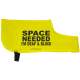 SPACE NEEDED I'M DEAF & BLIND - Fluorescent Neon Yellow Dog Coat Jacket