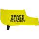 SPACE NEEDED I'M REACTIVE - Fluorescent Neon Yellow Dog Coat Jacket