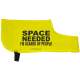 SPACE NEEDED I'M SCARED OF PEOPLE - Fluorescent Neon Yellow Dog Coat Jacket