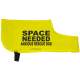 SPACE NEEDED ANXIOUS RESCUE DOG - Fluorescent Neon Yellow Dog Coat Jacket