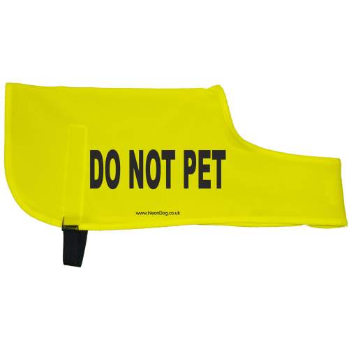 DO NOT PET - Fluorescent Neon Yellow Dog Coat Jacket