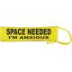 SPACE NEEDED I'M ANXIOUS - Fluorescent Neon Yellow Dog Lead Slip