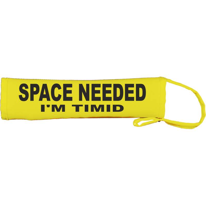 SPACE NEEDED I'M TIMID - Fluorescent Neon Yellow Dog Lead Slip