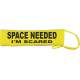 SPACE NEEDED I'M SCARED - Fluorescent Neon Yellow Dog Lead Slip