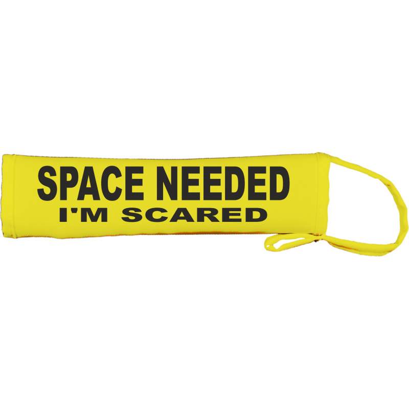 SPACE NEEDED I'M SCARED - Fluorescent Neon Yellow Dog Lead Slip