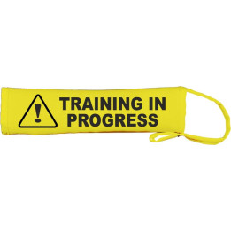 Warning: Training In Progress  - Fluorescent Neon Yellow Dog Lead Slip