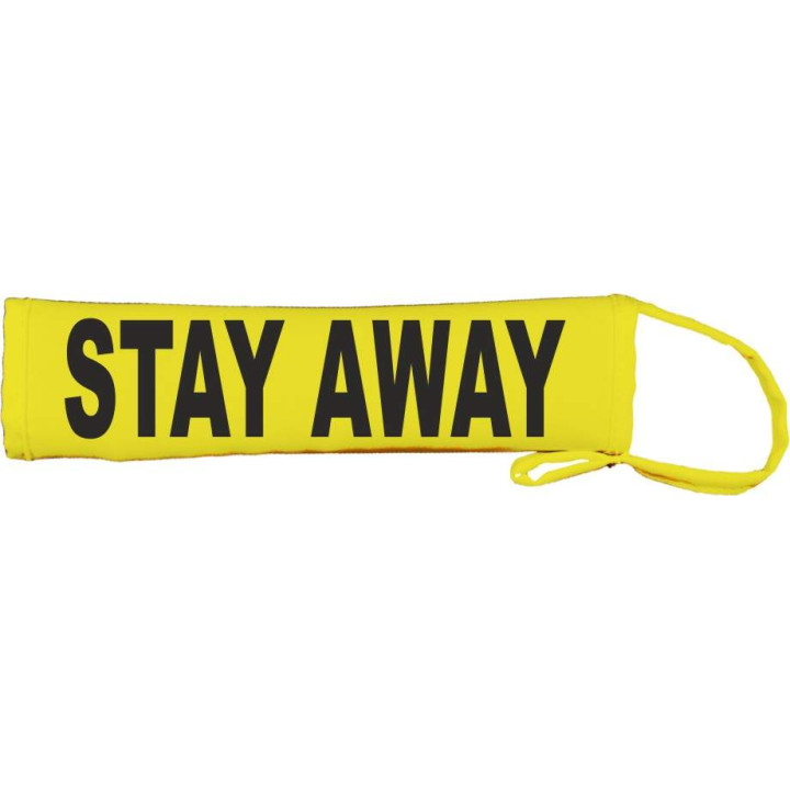 Stay Away - Fluorescent Neon Yellow Dog Lead Slip