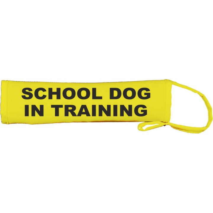 SCHOOL DOG IN TRAINING  - Fluorescent Neon Yellow Dog Lead Slip