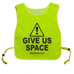 Caution Give Us Space - Fluorescent Neon Yellow Tabard