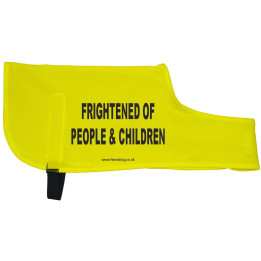 Frightened of People & Children - Fluorescent Neon Yellow Dog Coat Jacket