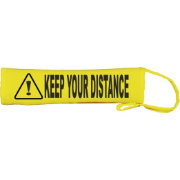 Warning: Keep Your Distance - Fluorescent Neon Yellow Dog Lead Slip