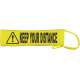 Warning: Keep Your Distance - Fluorescent Neon Yellow Dog Lead Slip