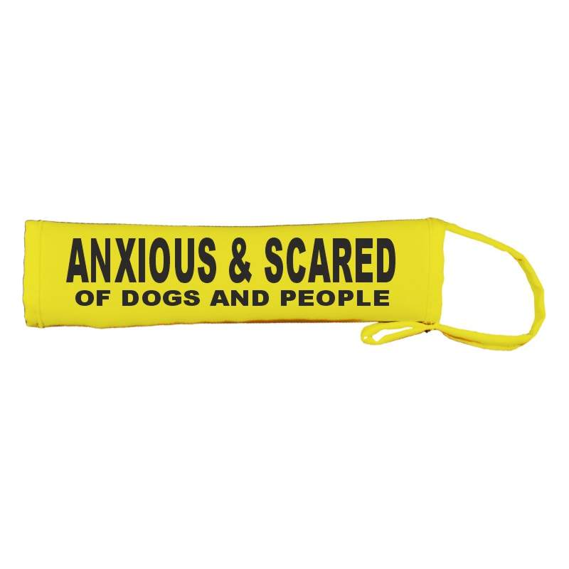 ANXIOUS & SCARED of dogs and people - Fluorescent Neon Yellow Dog Lead Slip