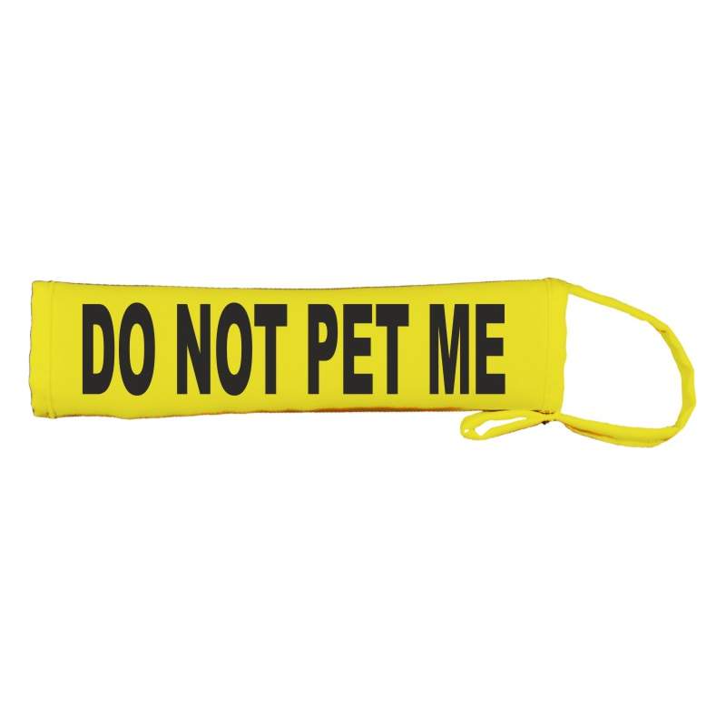 Do Not Pet Me - Fluorescent Neon Yellow Dog Lead Slip