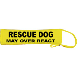Rescue Dog May Over react - Fluorescent Neon Yellow Dog Lead Slip