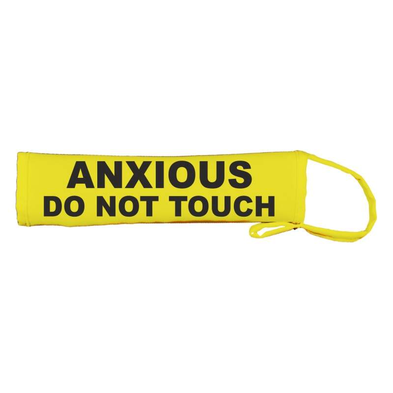ANXIOUS DO NOT TOUCH - Fluorescent Neon Yellow Dog Lead Slip