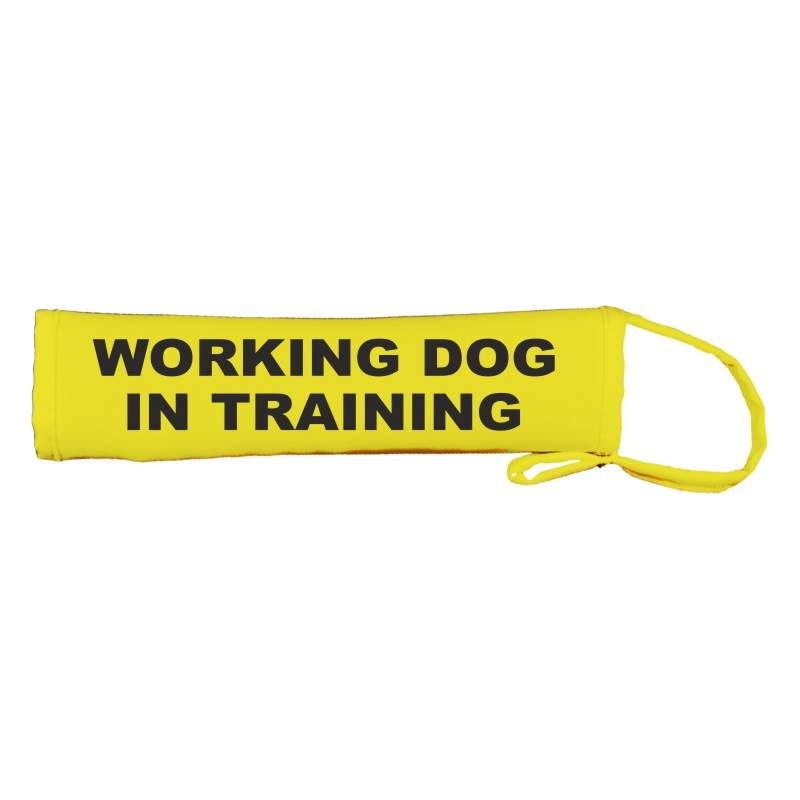 WORKING DOG IN TRAINING - Fluorescent Neon Yellow Dog Lead Slip