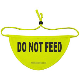 DO NOT FEED - Fluorescent Neon Yellow Dog Bandana