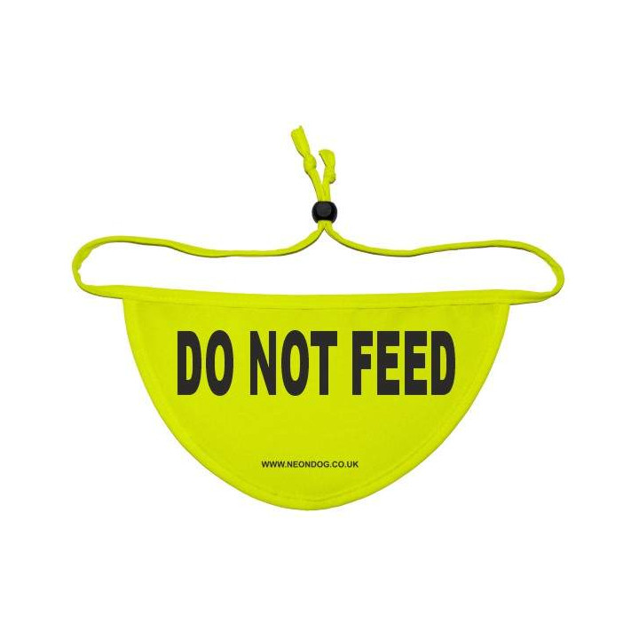 DO NOT FEED - Fluorescent Neon Yellow Dog Bandana