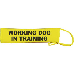 WORKING DOG - IN TRAINING- Fluorescent Neon Yellow Dog Lead Slip