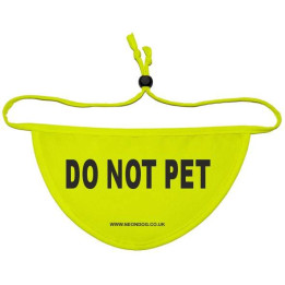 DO NOT PET- Fluorescent Neon Yellow Dog Bandana