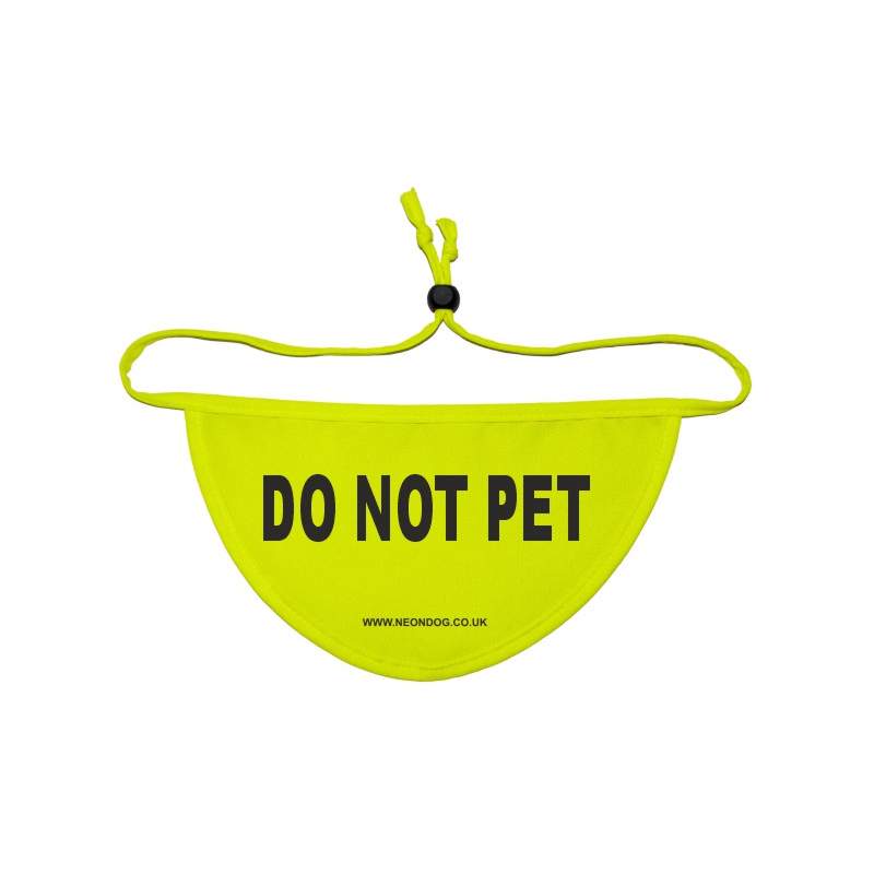 DO NOT PET- Fluorescent Neon Yellow Dog Bandana
