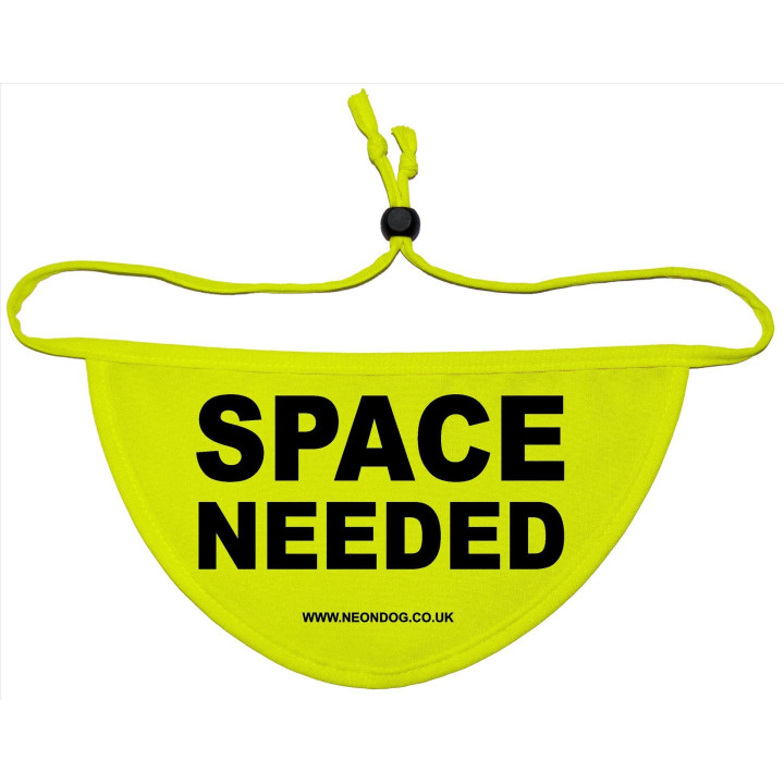 Space Needed - Fluorescent Neon Yellow Dog Bandana