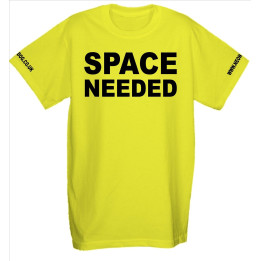 Space Needed - Fluorescent Neon Yellow Dog T- Shirt