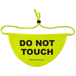 DO NOT TOUCH - Fluorescent Neon Yellow Dog Bandana