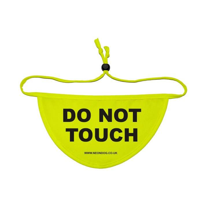 DO NOT TOUCH - Fluorescent Neon Yellow Dog Bandana