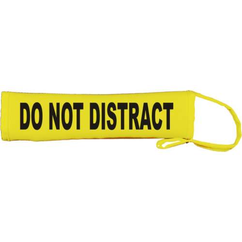 DO NOT DISTRACT - Fluorescent Neon Yellow Dog Lead Slip