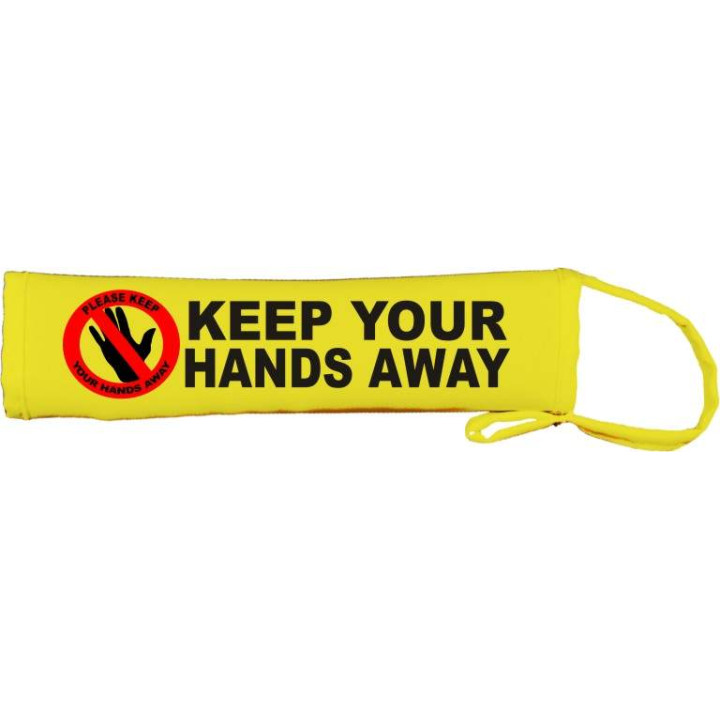 Keep Your Hands Away - Fluorescent Neon Yellow Dog Lead Slip