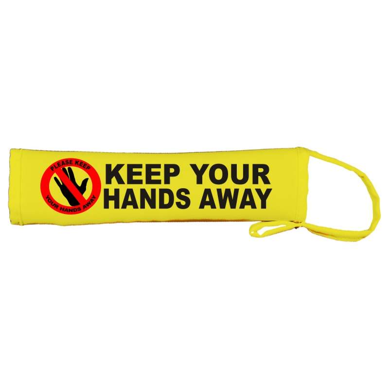 Keep Your Hands Away - Fluorescent Neon Yellow Dog Lead Slip
