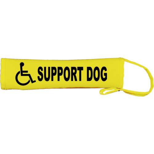 Support Dog - Fluorescent Neon Yellow Dog Lead Slip