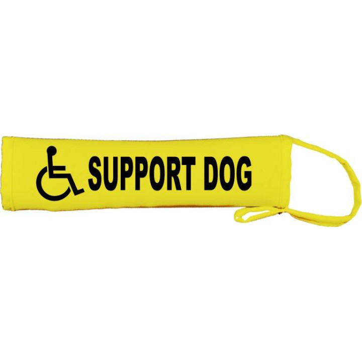 Support Dog - Fluorescent Neon Yellow Dog Lead Slip
