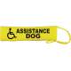 Assistance Dog - with wheelchair icon - Fluorescent Neon Yellow Dog Lead Slip